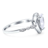Pear Teardrop Natural Stone Wedding Ring
