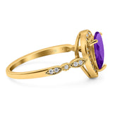 Pear Teardrop Natural Stone Wedding Ring