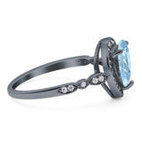 Pear Teardrop Natural Stone Wedding Ring