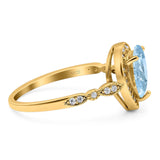 Pear Teardrop Natural Stone Wedding Ring