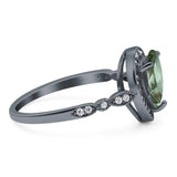 Pear Teardrop Natural Stone Wedding Ring