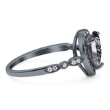 Pear Teardrop Natural Stone Wedding Ring