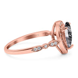 Pear Teardrop Natural Stone Wedding Ring