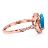 Pear Teardrop Natural Stone Wedding Ring