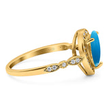 Pear Teardrop Natural Stone Wedding Ring