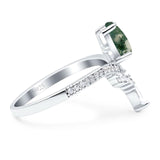 Pear Teardrop Natural Stone Wedding Ring