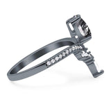 Pear Teardrop Natural Stone Wedding Ring