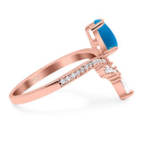 Pear Teardrop Natural Stone Wedding Ring