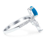 Pear Teardrop Natural Stone Wedding Ring