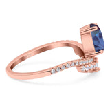 Pear Teardrop Natural Stone Wedding Ring