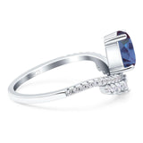 Pear Teardrop Natural Stone Wedding Ring