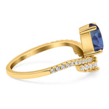 Pear Teardrop Natural Stone Wedding Ring