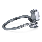 Pear Teardrop Natural Stone Wedding Ring