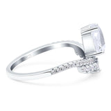 Pear Teardrop Natural Stone Wedding Ring