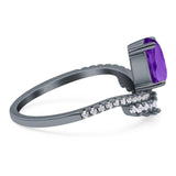 Pear Teardrop Natural Stone Wedding Ring