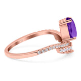 Pear Teardrop Natural Stone Wedding Ring