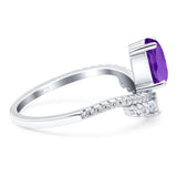 Pear Teardrop Natural Stone Wedding Ring