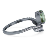 Pear Teardrop Natural Stone Wedding Ring