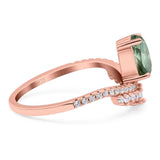 Pear Teardrop Natural Stone Wedding Ring