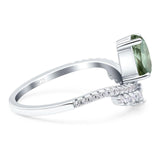 Pear Teardrop Natural Stone Wedding Ring