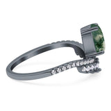 Pear Teardrop Natural Stone Wedding Ring