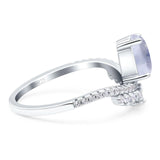 Pear Teardrop Natural Stone Wedding Ring