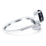 Pear Teardrop Natural Stone Wedding Ring