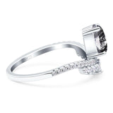 Pear Teardrop Natural Stone Wedding Ring