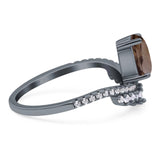 Pear Teardrop Natural Stone Wedding Ring