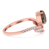 Pear Teardrop Natural Stone Wedding Ring