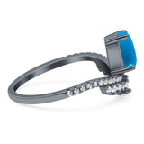 Pear Teardrop Natural Stone Wedding Ring