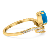 Pear Teardrop Natural Stone Wedding Ring