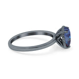 Pear Teardrop Natural Stone Solitaire Ring