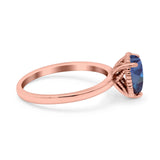 Pear Teardrop Natural Stone Solitaire Ring