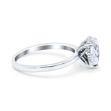 Pear Teardrop Natural Stone Solitaire Ring