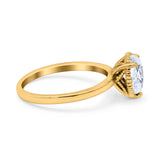 Pear Teardrop Natural Stone Solitaire Ring