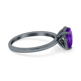 Pear Teardrop Natural Stone Solitaire Ring