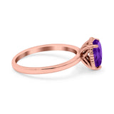 Pear Teardrop Natural Stone Solitaire Ring