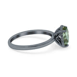 Pear Teardrop Natural Stone Solitaire Ring