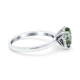 Pear Teardrop Natural Stone Solitaire Ring