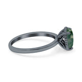 Pear Teardrop Natural Stone Solitaire Ring