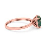 Pear Teardrop Natural Stone Solitaire Ring