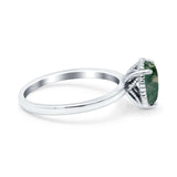 Pear Teardrop Natural Stone Solitaire Ring