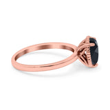 Pear Teardrop Natural Stone Solitaire Ring