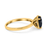 Pear Teardrop Natural Stone Solitaire Ring