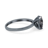 Pear Teardrop Natural Stone Solitaire Ring