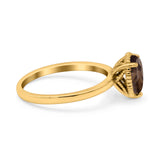 Pear Teardrop Natural Stone Solitaire Ring