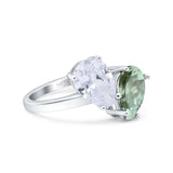 Pear Teardrop Natural Stone Wedding Ring