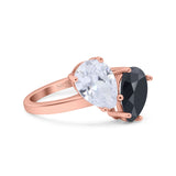 Pear Teardrop Natural Stone Wedding Ring
