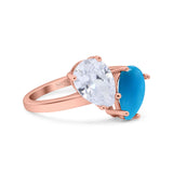 Pear Teardrop Natural Stone Wedding Ring